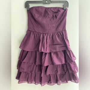 Express Deep Purple Ruffle Dress